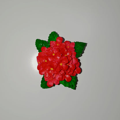 Imanes decorativos de flores en relieve