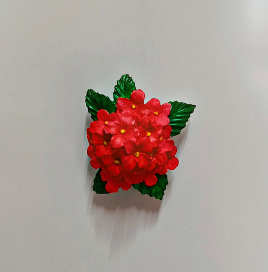 Imanes decorativos de flores en relieve