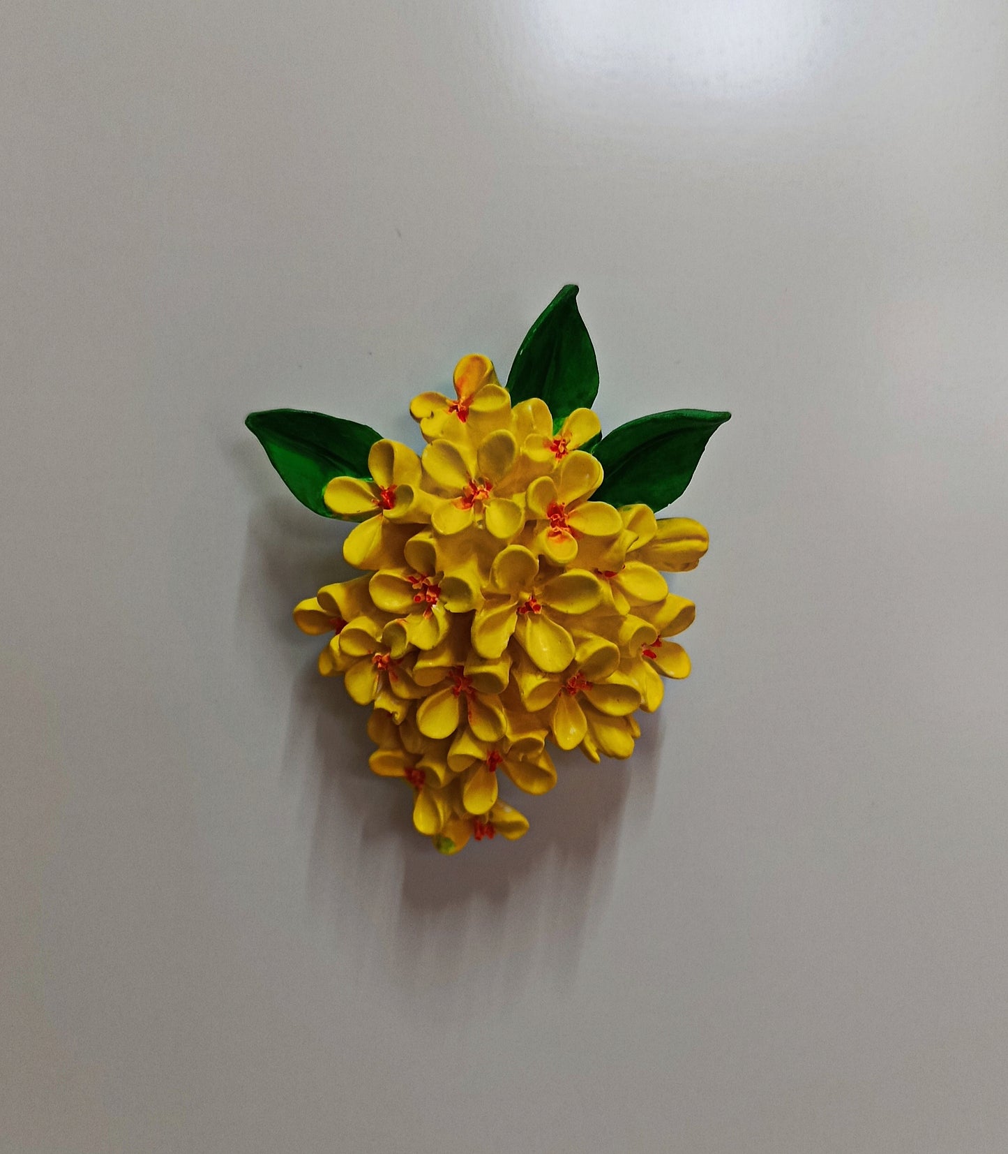 Imanes decorativos de flores en relieve