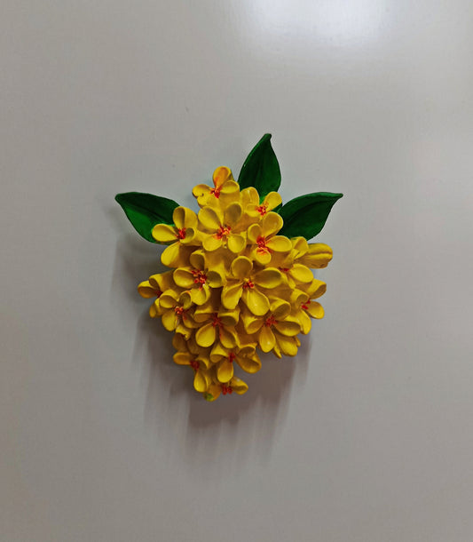 Imanes decorativos de flores en relieve